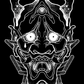 Amazed Hannya Oversized Unisex Hoodie | BLK